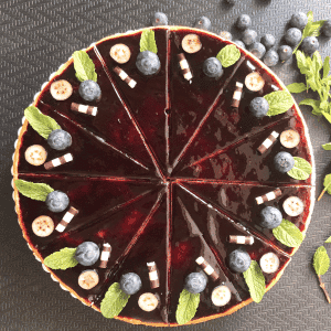 Borůvkový cheesecake