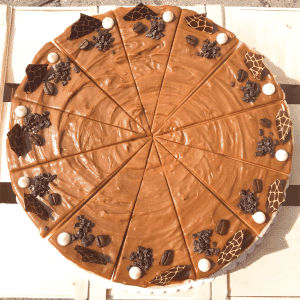 Kávový karamel cheesecake